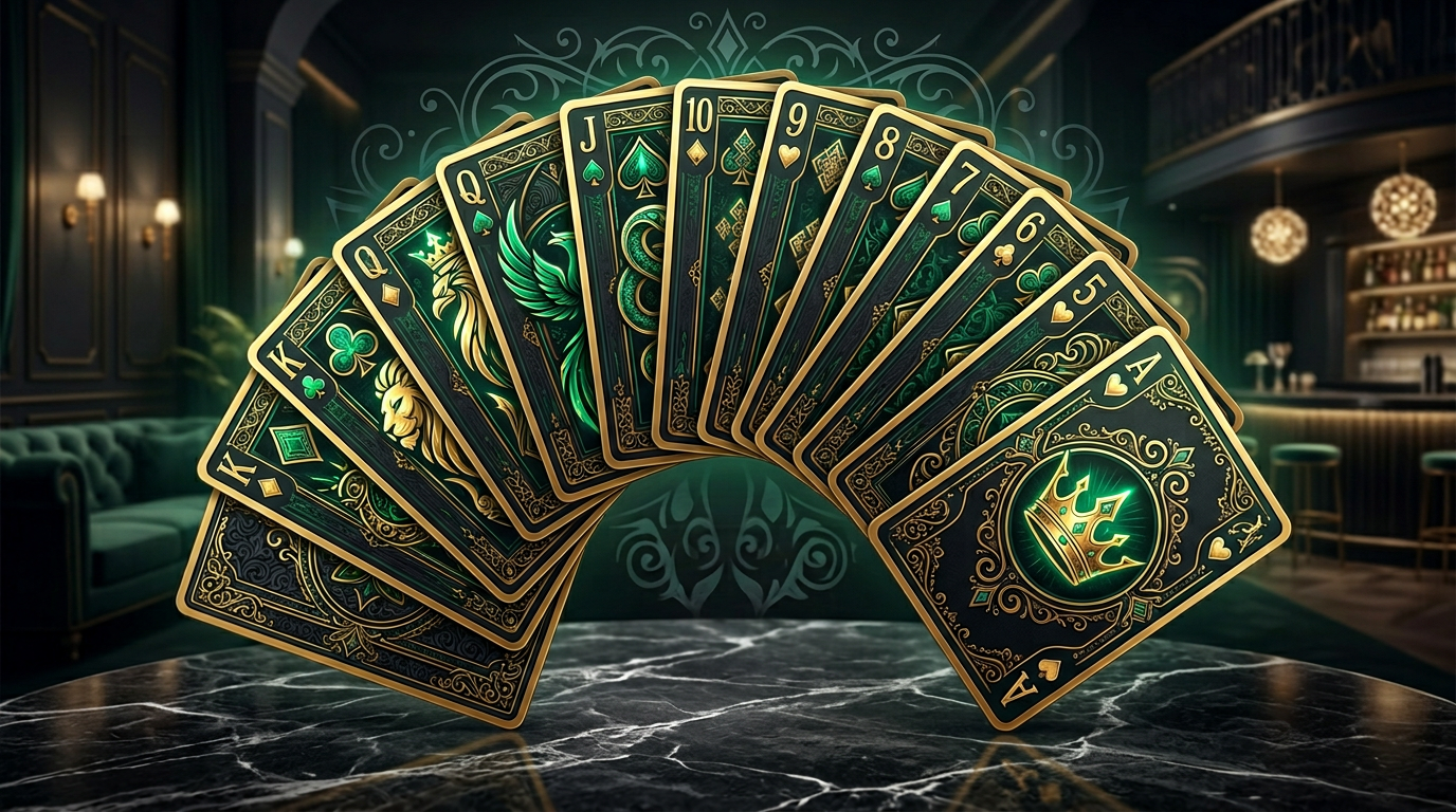 Leque de cartas — arte conceitual AFUN